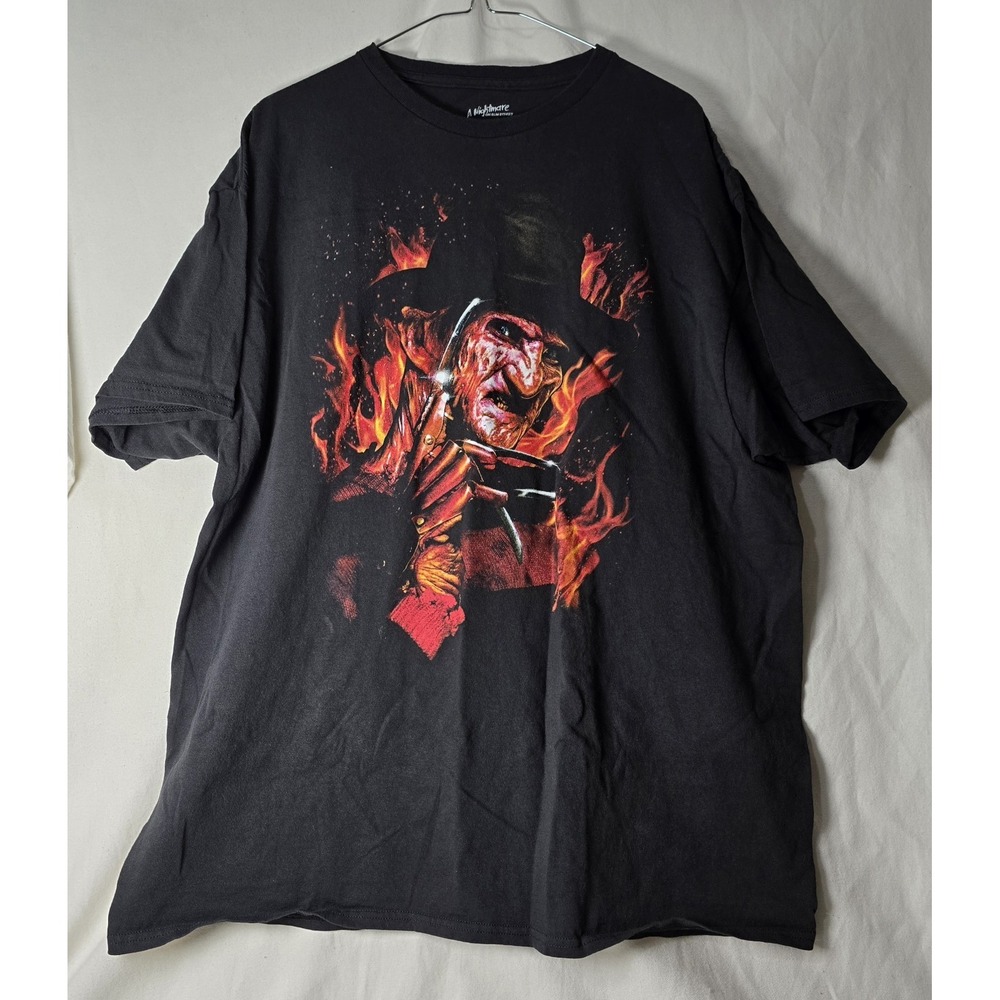 Nightmare on Elm Street Shirt Men's 2XL Black Horror Movie Halloween‎ Tee